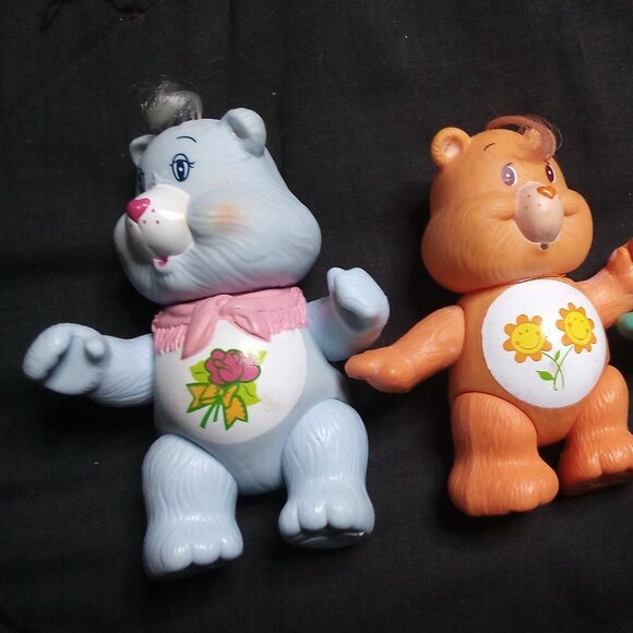 Vintage Care Bears Poseable Vinyl Action Figures Toys (3) - Picture 4 of 6